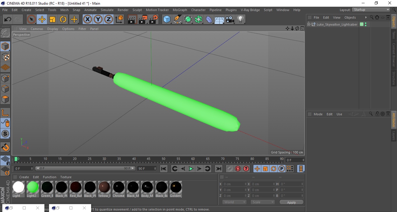 3D model Luke Skywalker Lightsaber