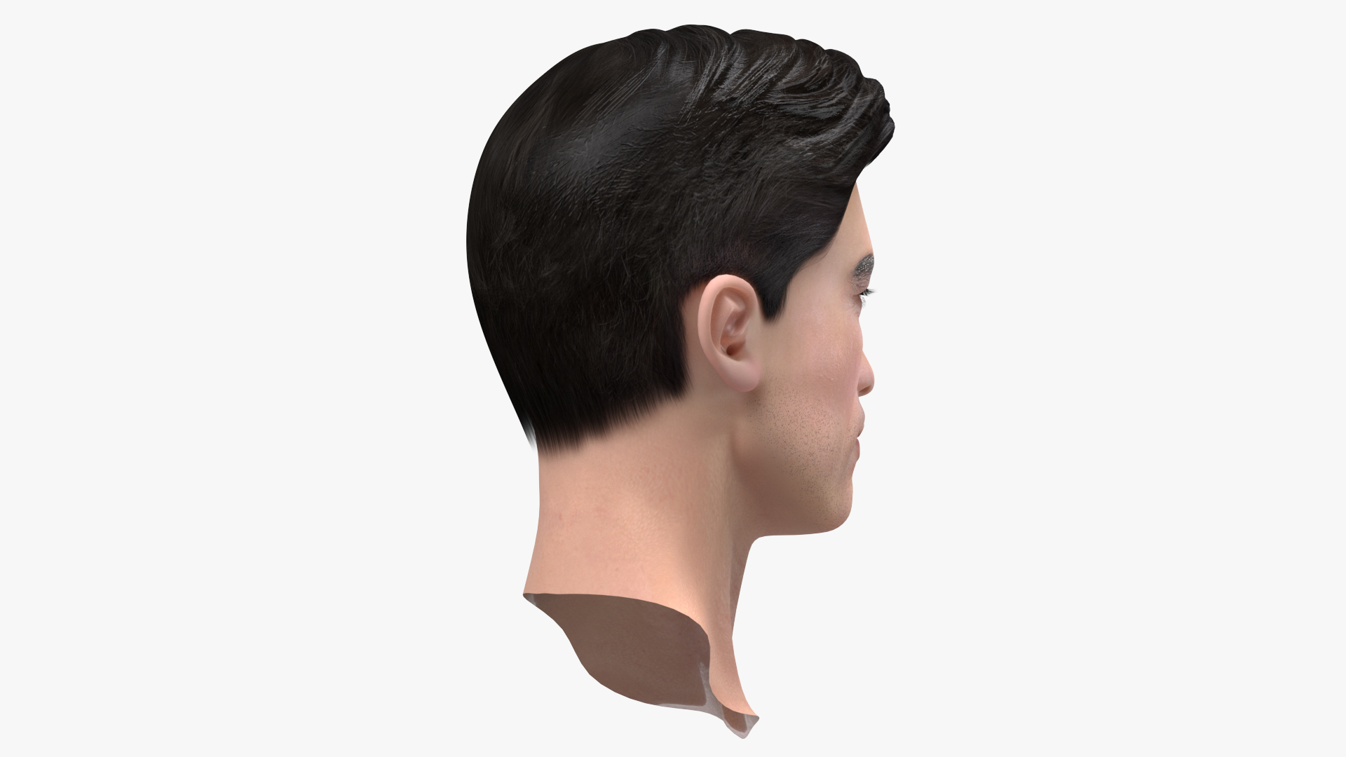 Asian Man Head 3D model