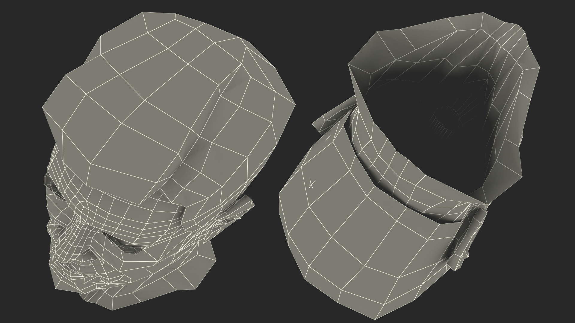 Asian Man Head 3D model