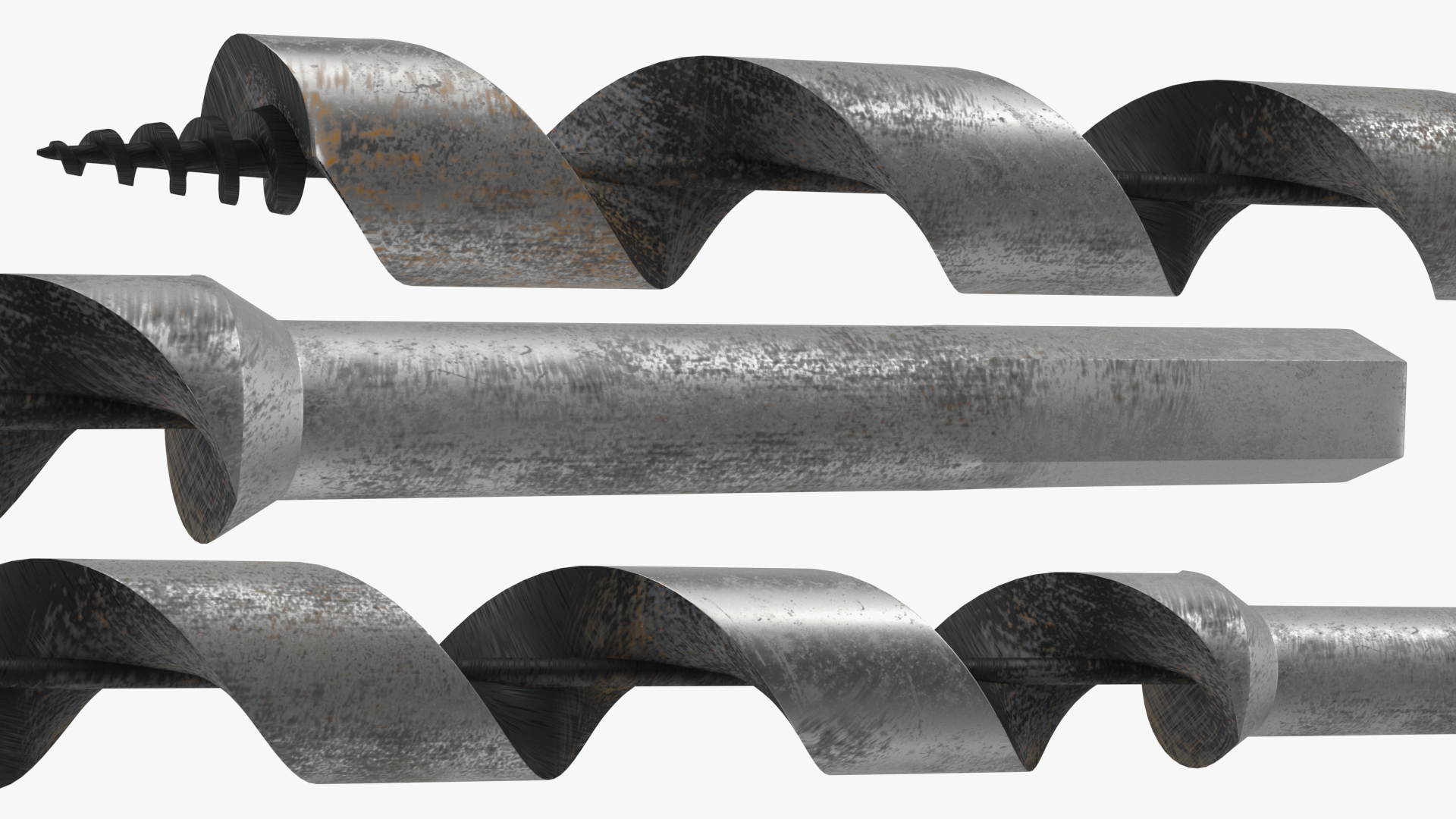 3D model Wood Boring Auger Bit Old