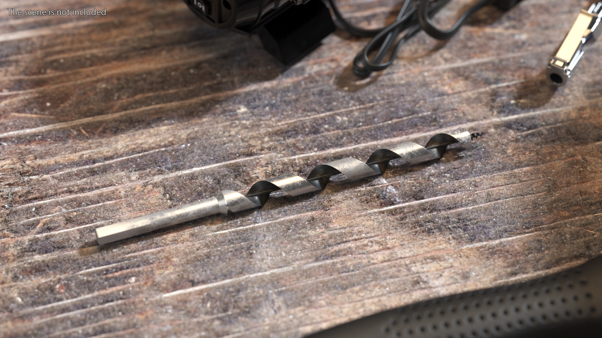3D model Wood Boring Auger Bit Old