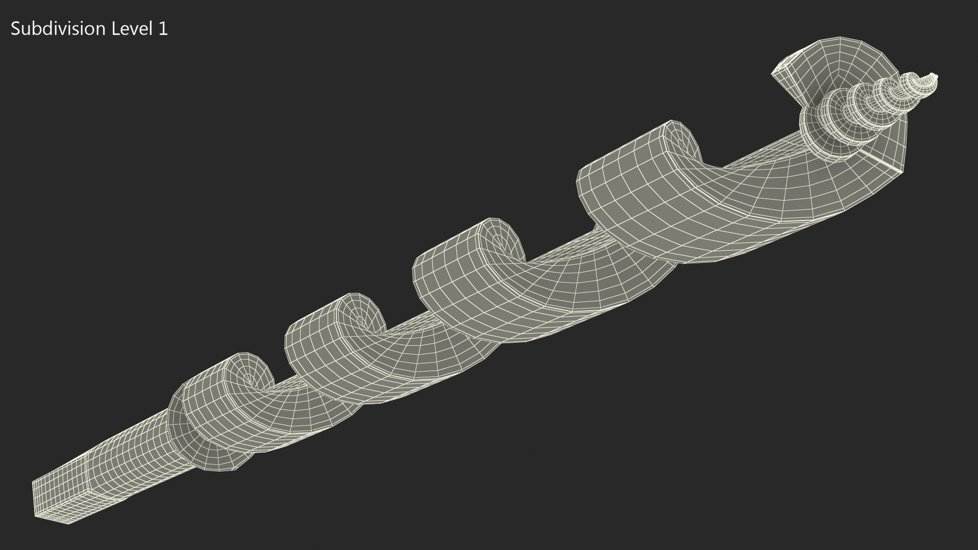 3D model Wood Boring Auger Bit Old
