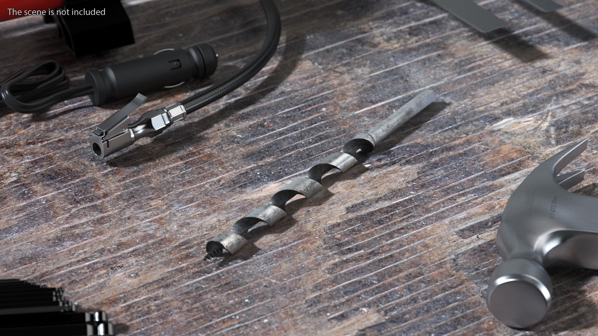 3D model Wood Boring Auger Bit Old