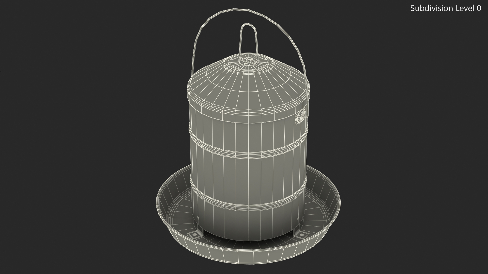 Tuff Stuff Galvanized Poultry Feeder 27Lbs 3D