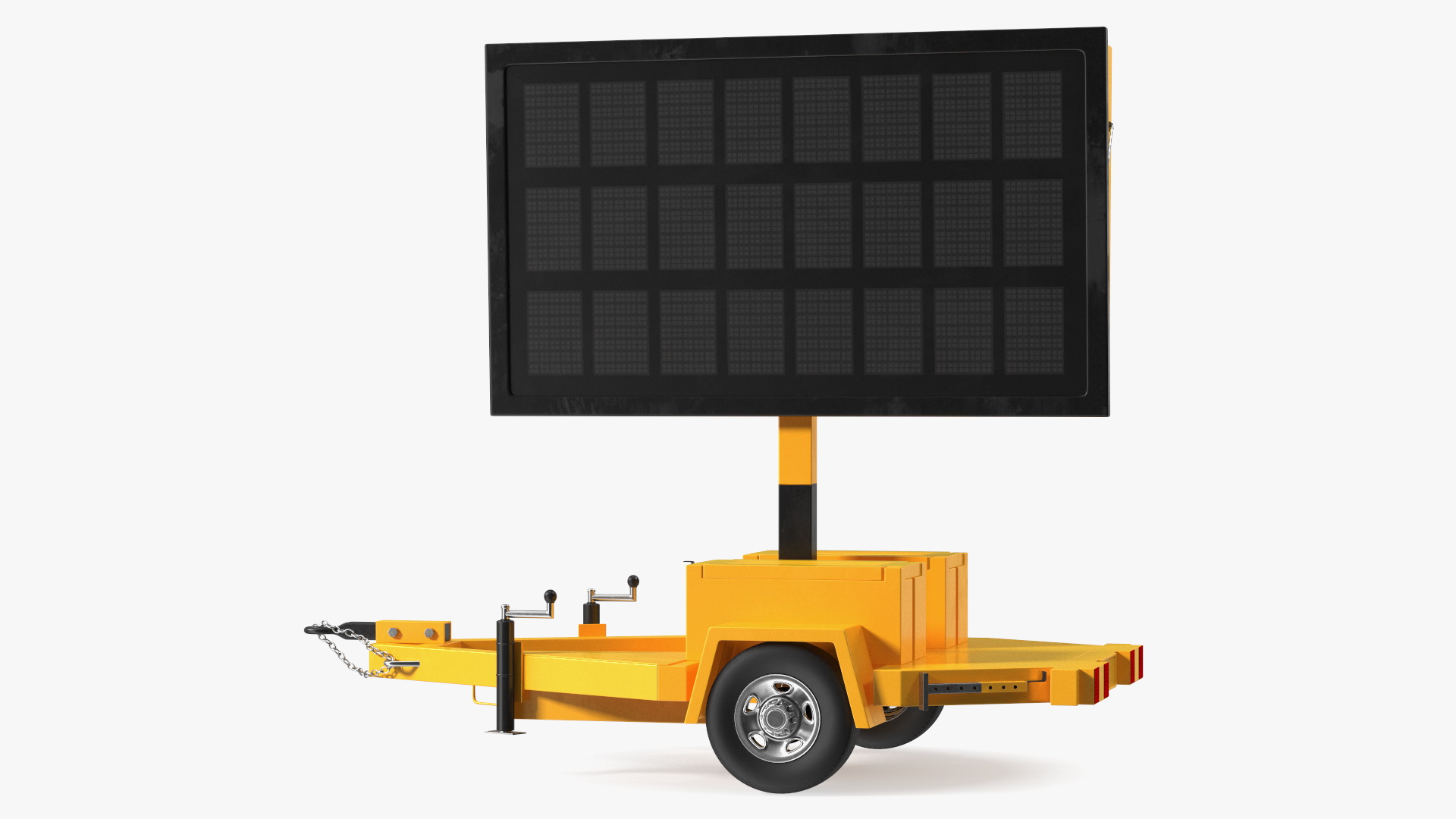 Electronic Traffic Message Sign Turned Off 3D