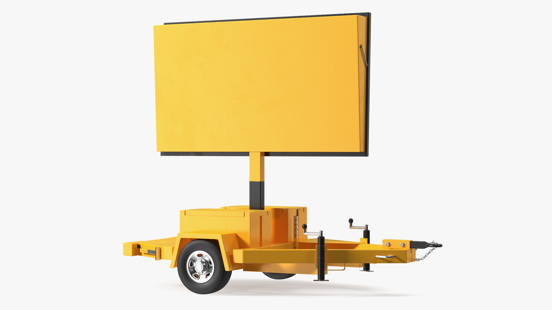 Electronic Traffic Message Sign Turned Off 3D