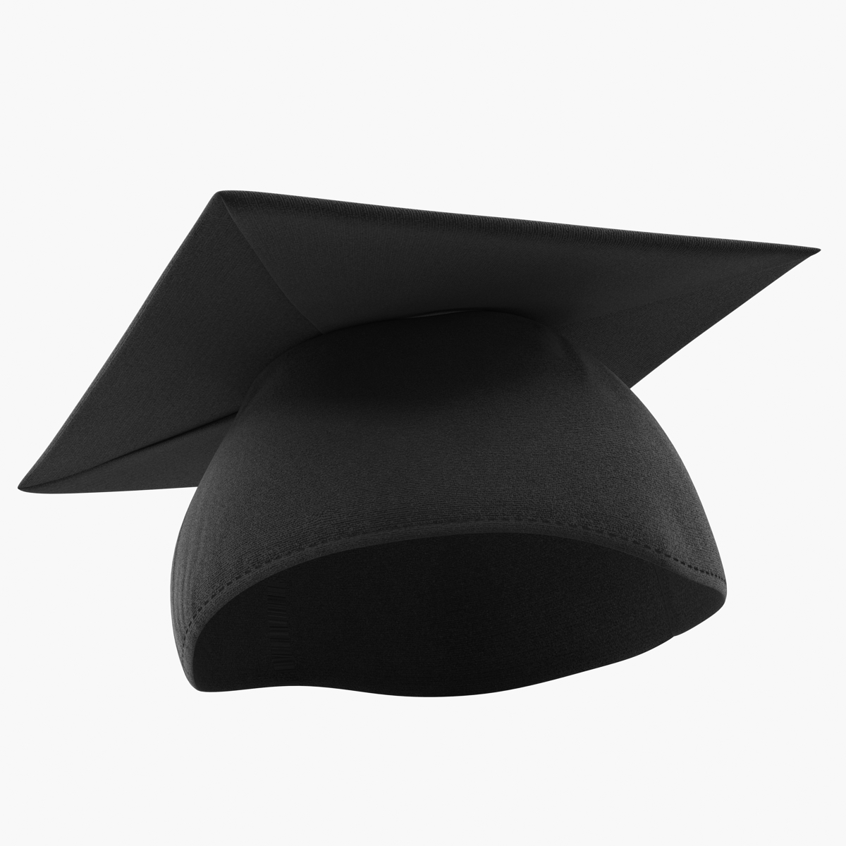 Black Graduation Cap 3D Model, view 12