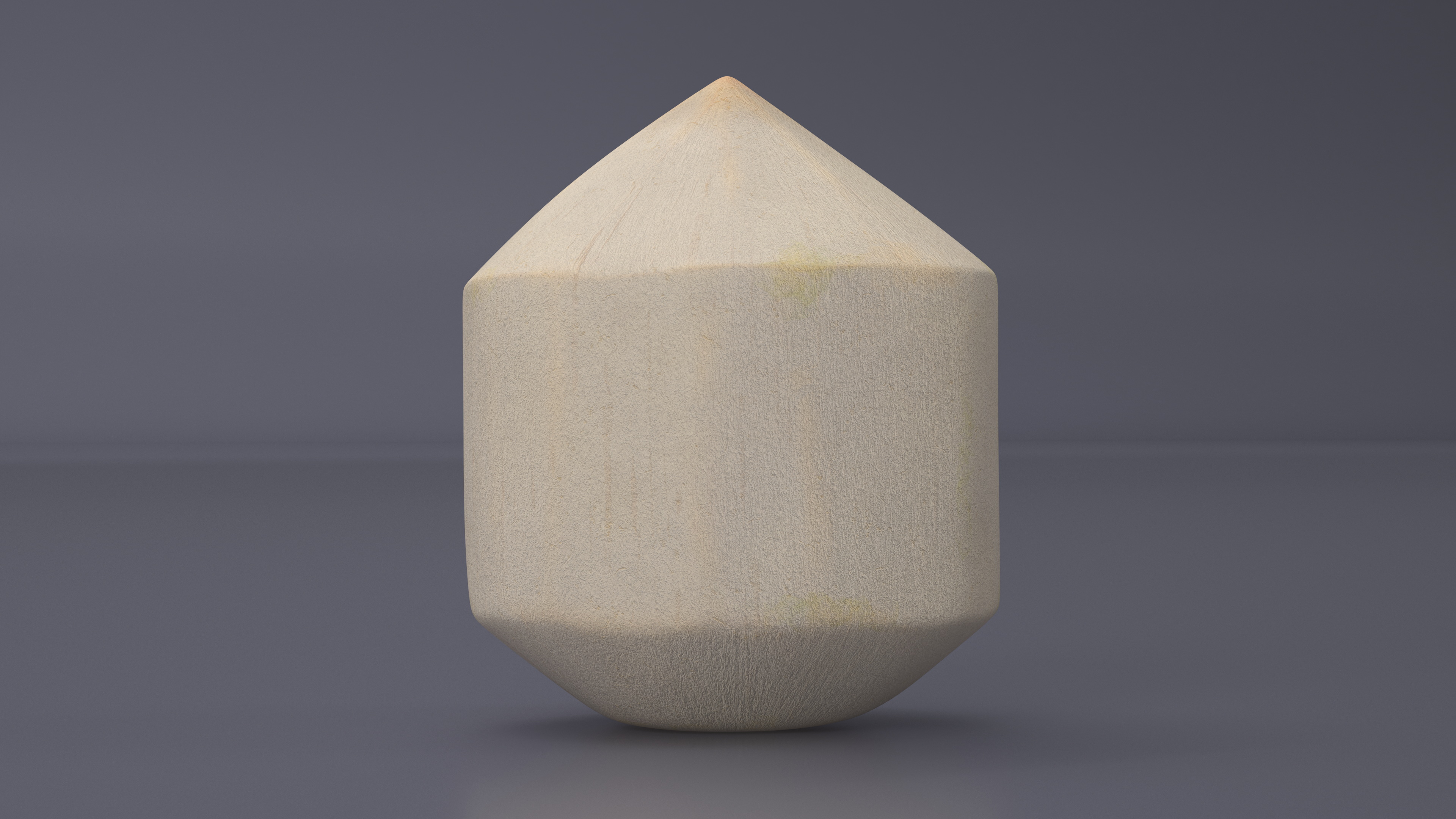 Fresh Young Shelled Coconut 3D