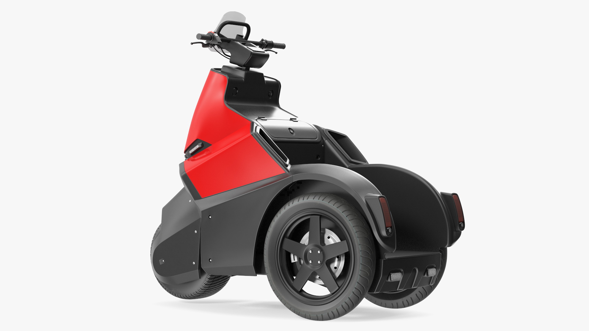 Electric Bike Red Rigged 3D model