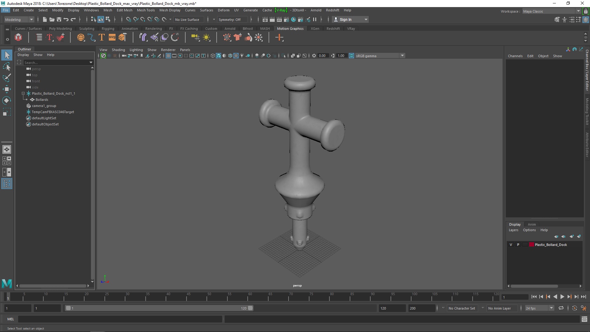 3D model Plastic Bollard Dock