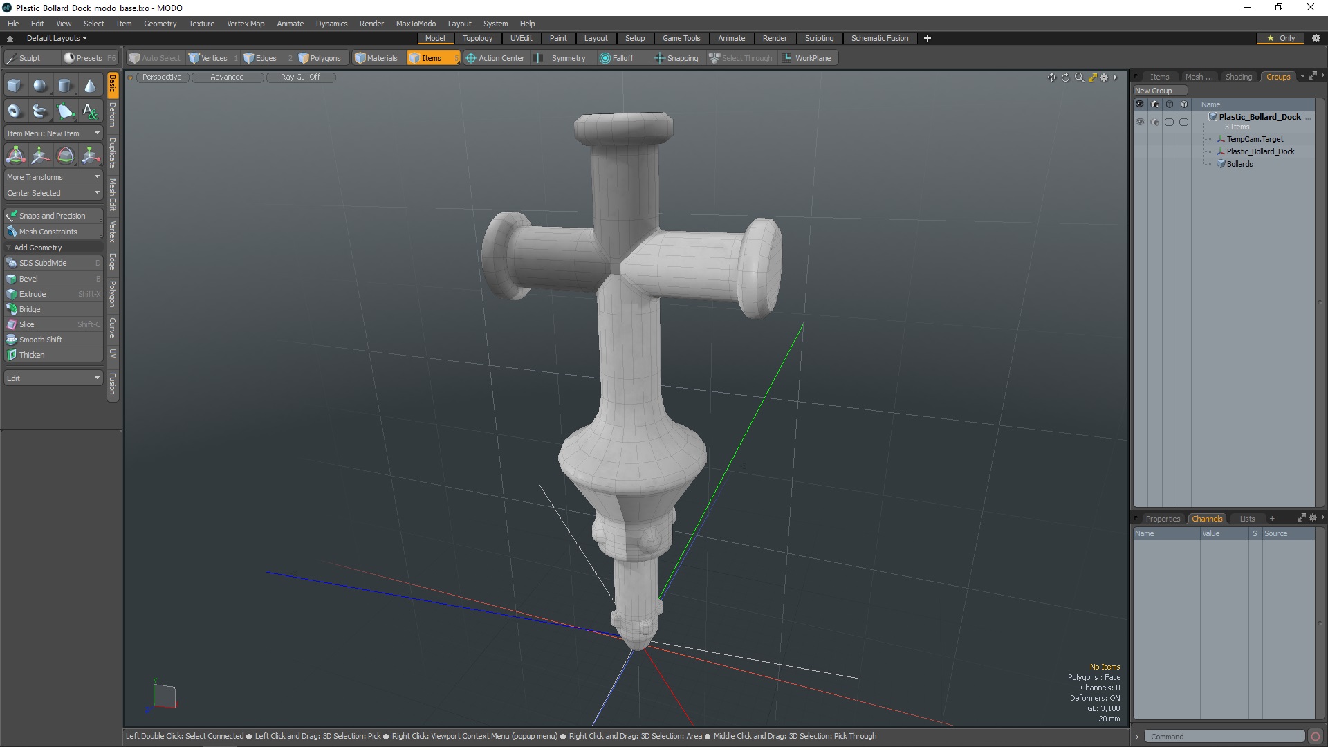 3D model Plastic Bollard Dock