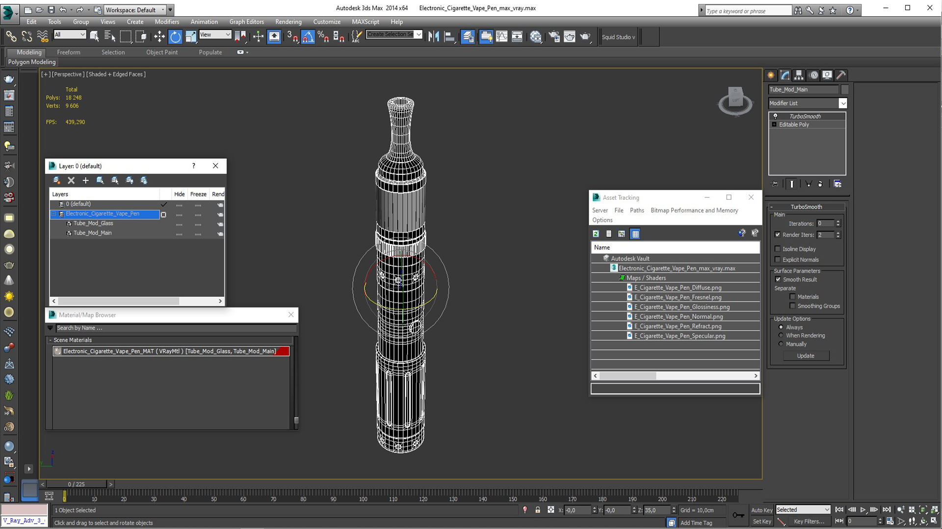 Electronic Cigarette Vape Pen 3D model
