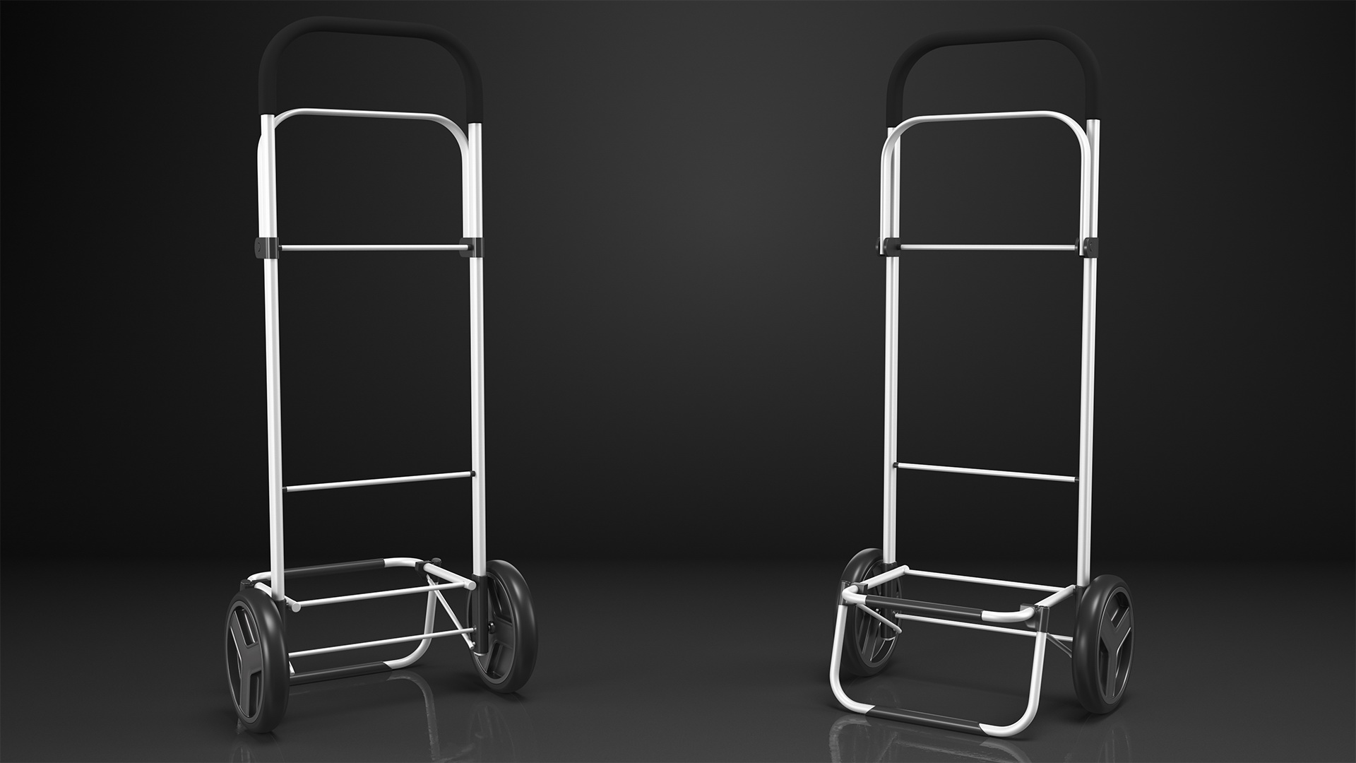 3D model Two Wheel Compact Luggage Cart