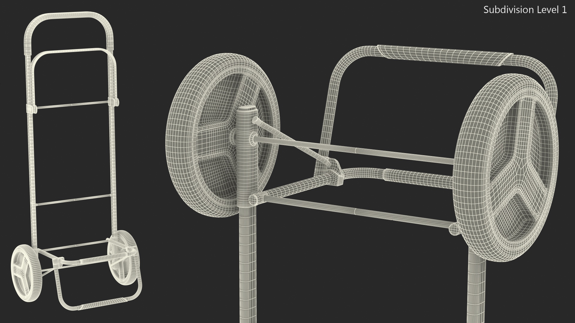 3D model Two Wheel Compact Luggage Cart