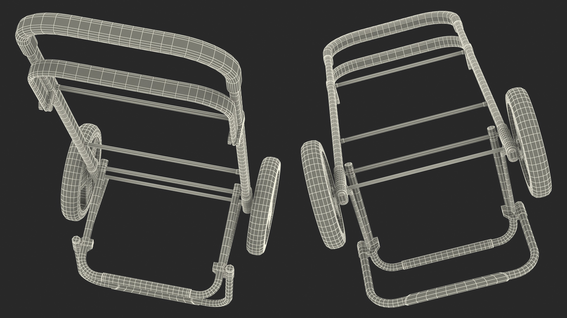 3D model Two Wheel Compact Luggage Cart