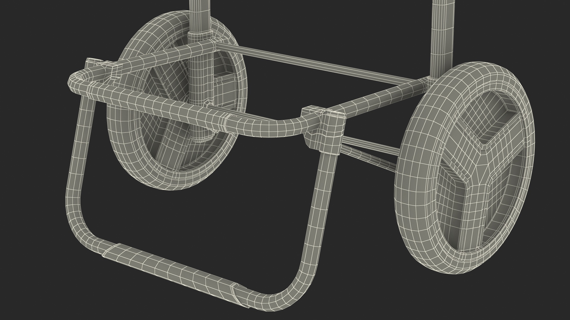 3D model Two Wheel Compact Luggage Cart