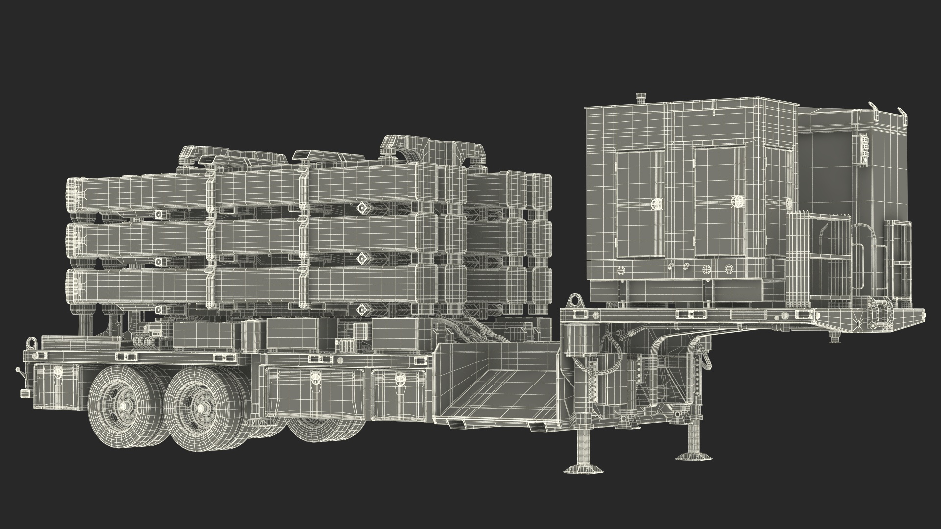 David Sling Israel Defense-System Rigged for Maya 3D model