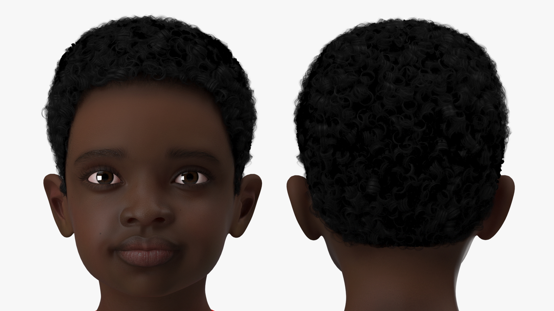 3D Black Child Boy Rigged for Cinema 4D
