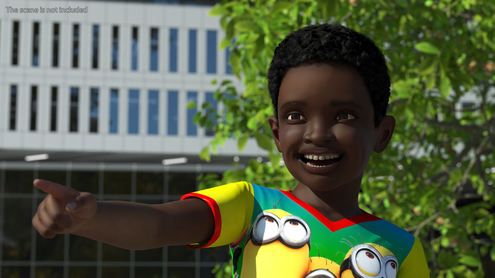 3D Black Child Boy Rigged for Cinema 4D