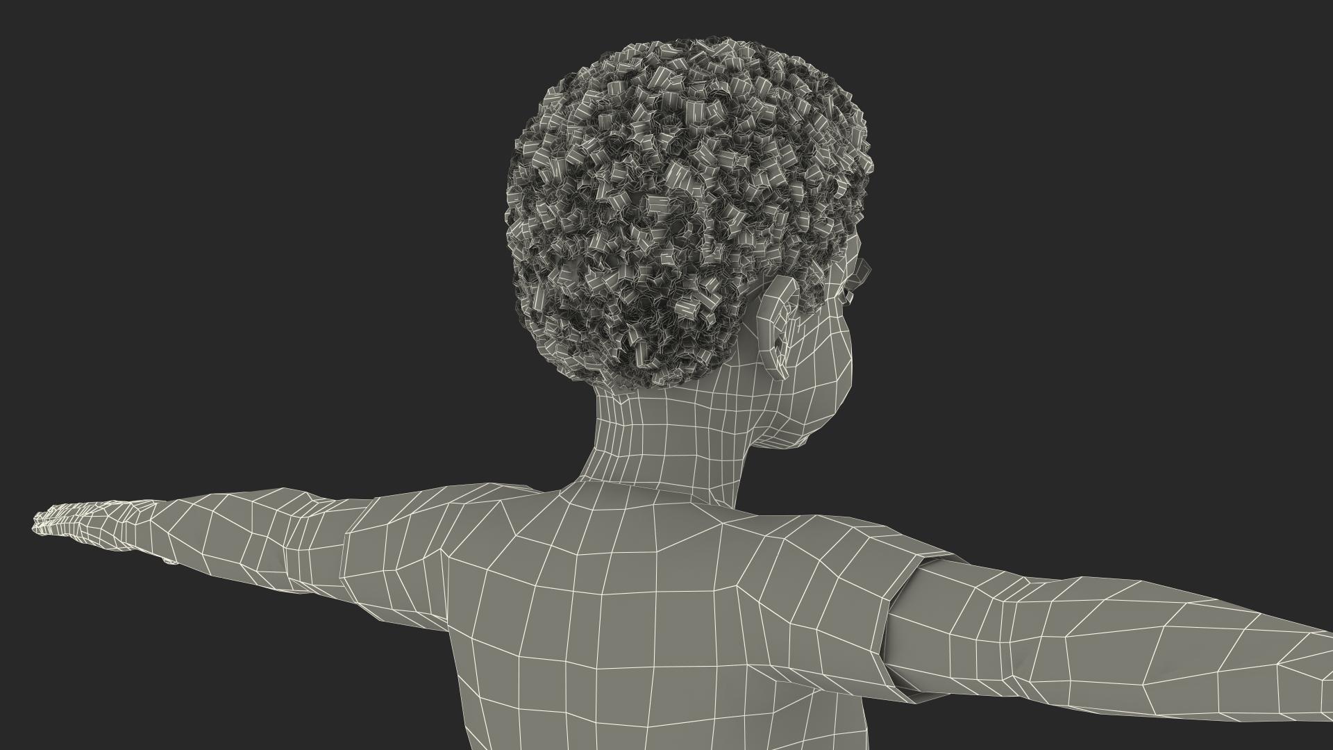 3D Black Child Boy Rigged for Cinema 4D