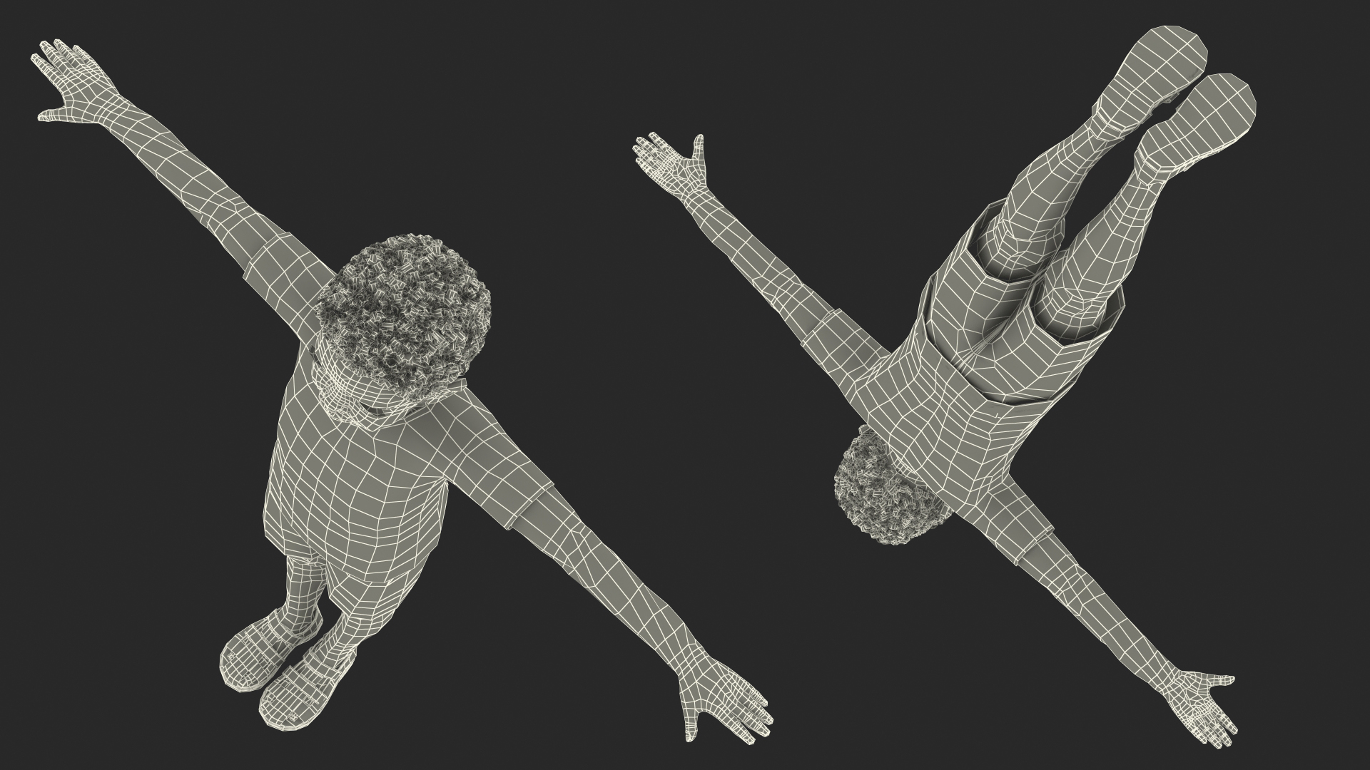3D Black Child Boy Rigged for Cinema 4D