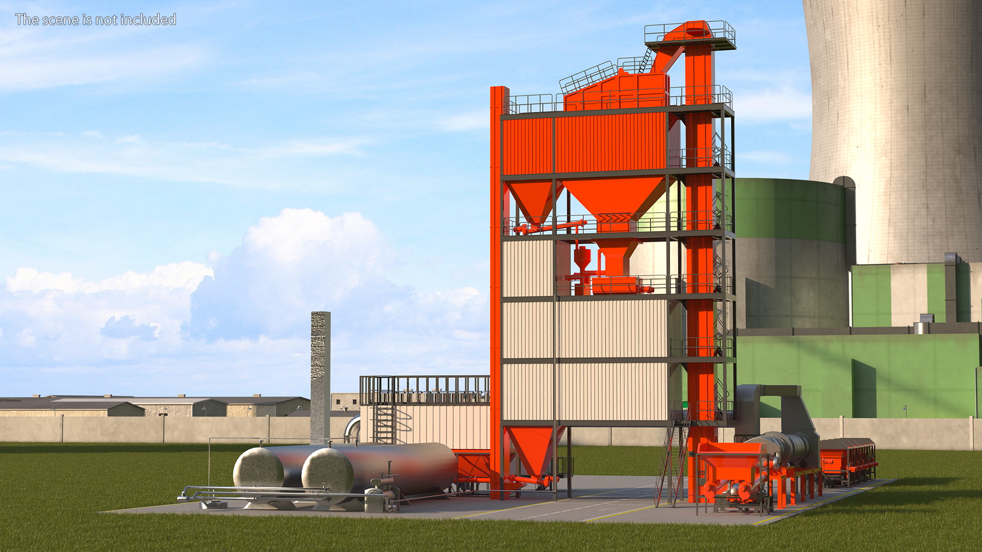 3D Stationary Asphalt Mixing Plant