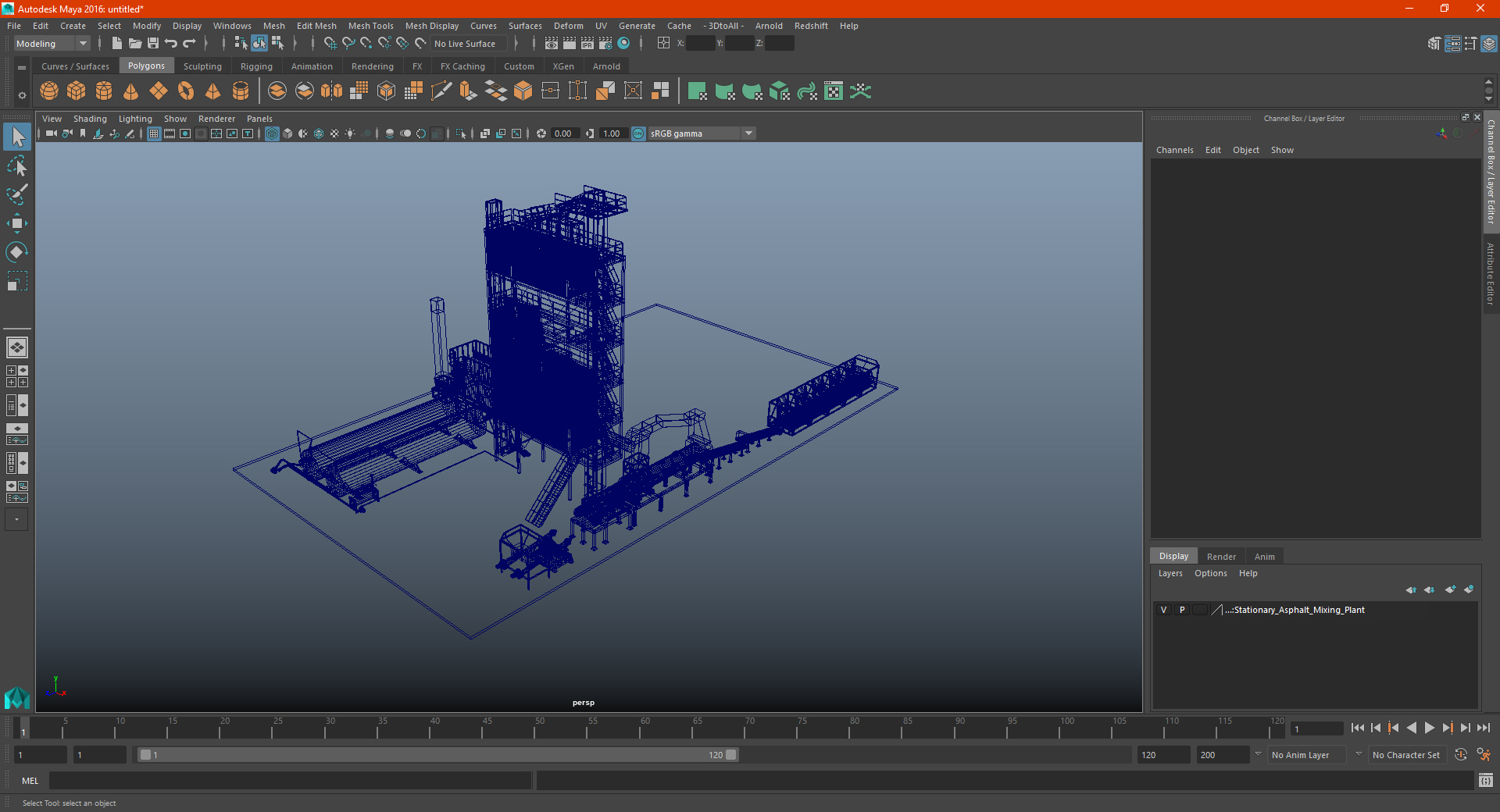 3D Stationary Asphalt Mixing Plant