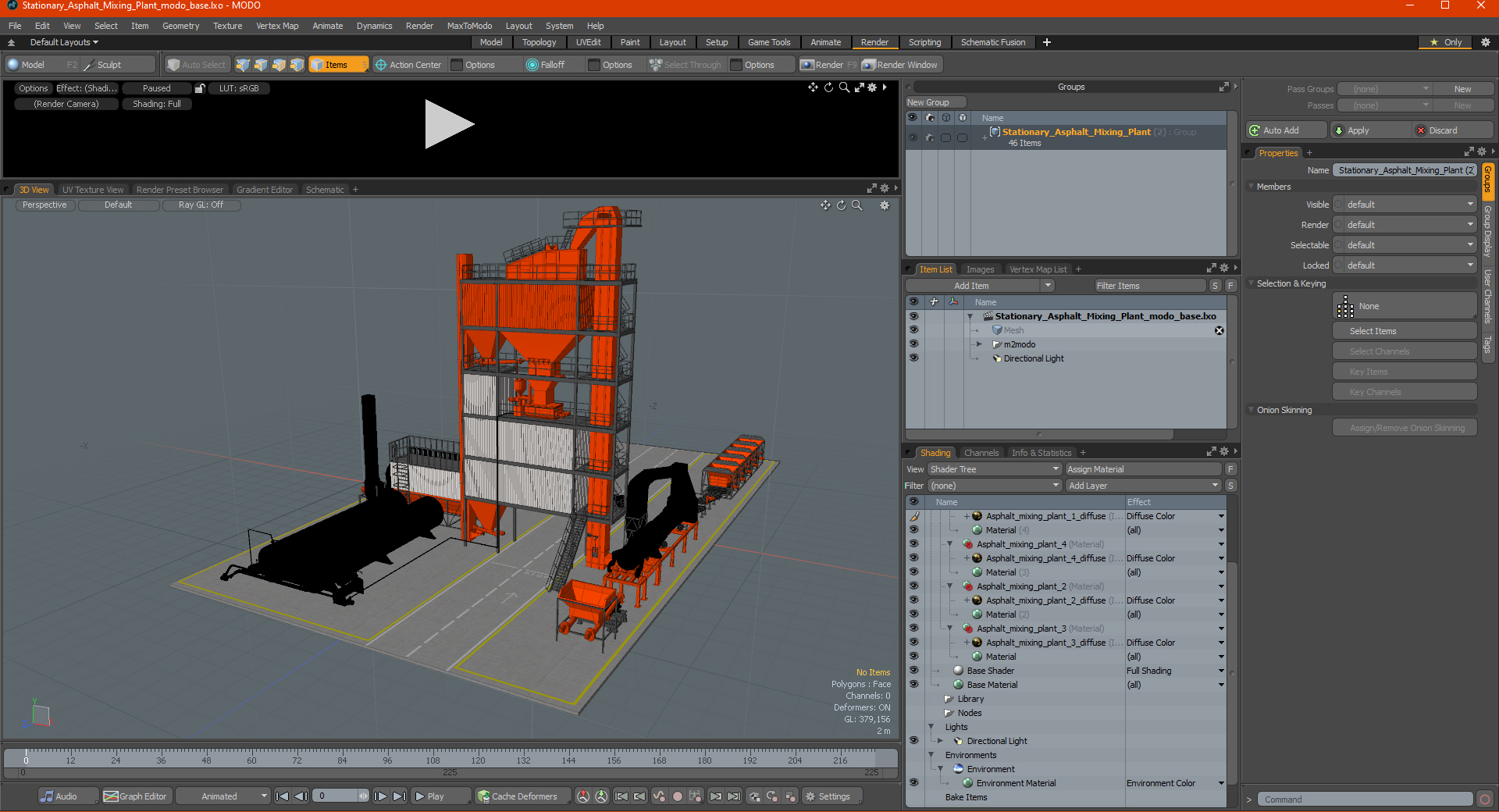 3D Stationary Asphalt Mixing Plant