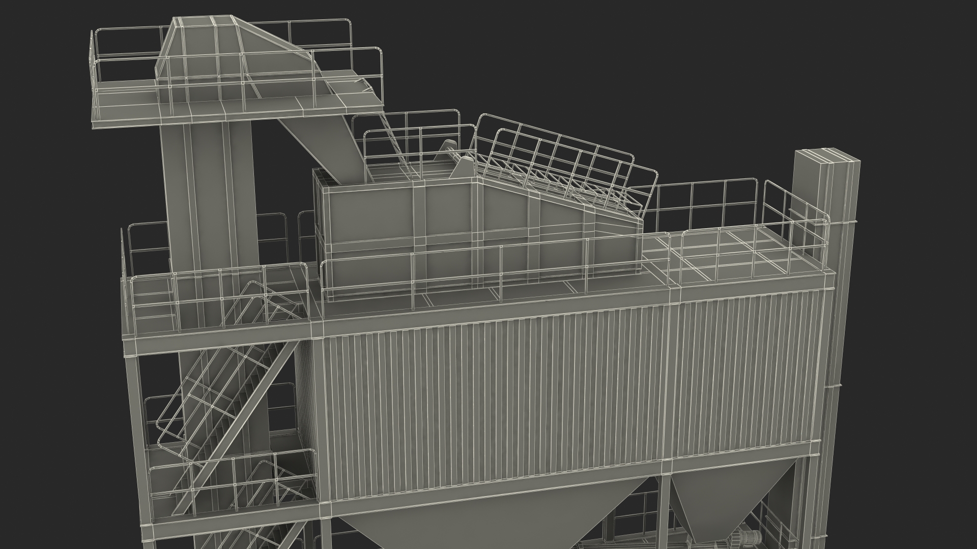 3D Stationary Asphalt Mixing Plant