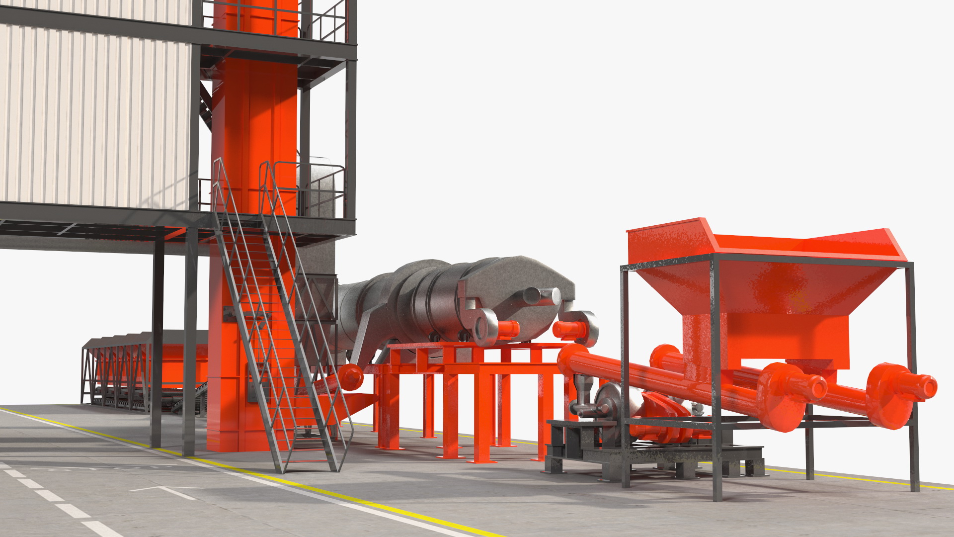 3D Stationary Asphalt Mixing Plant