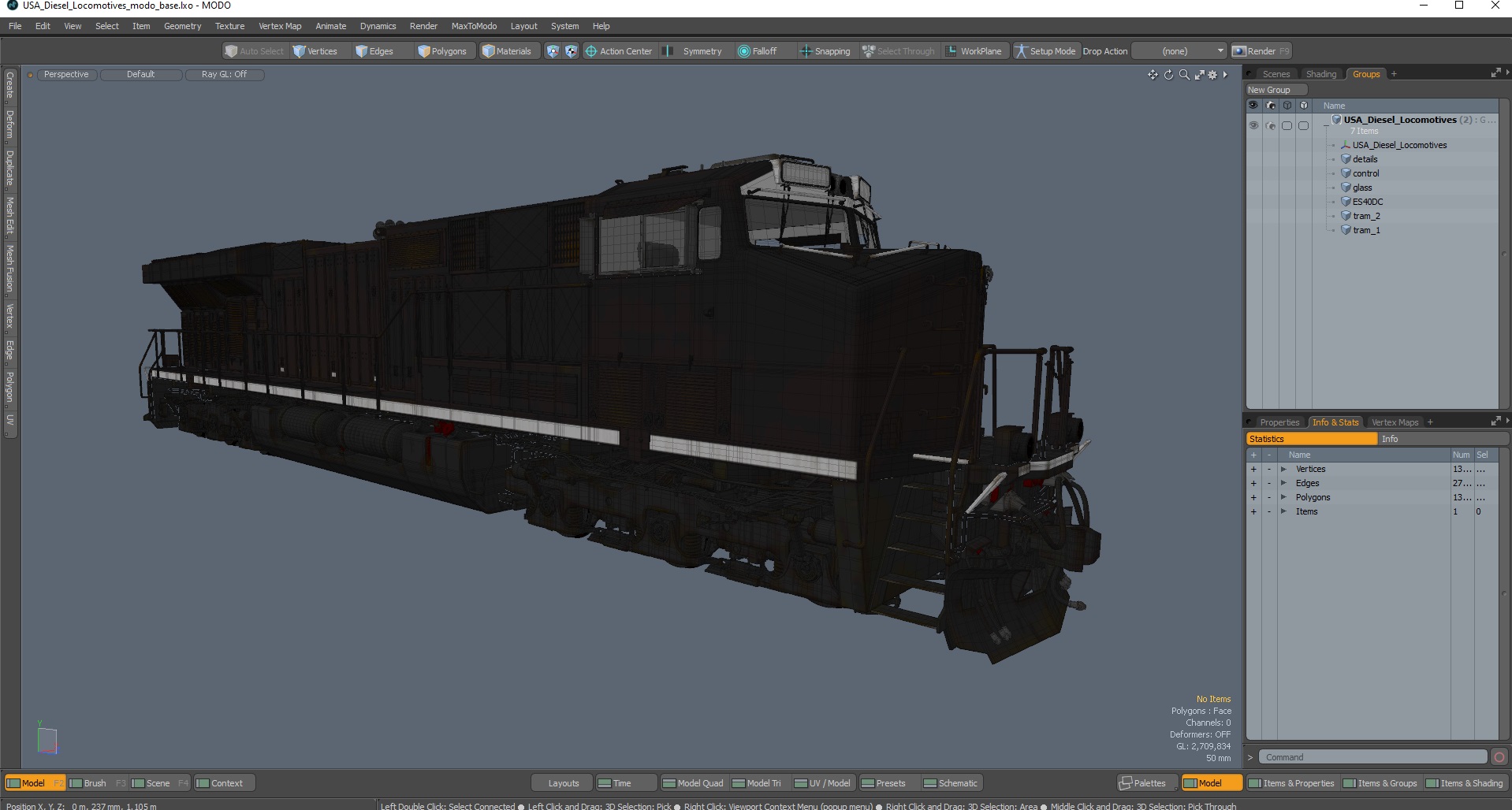 USA Diesel Locomotives 3D