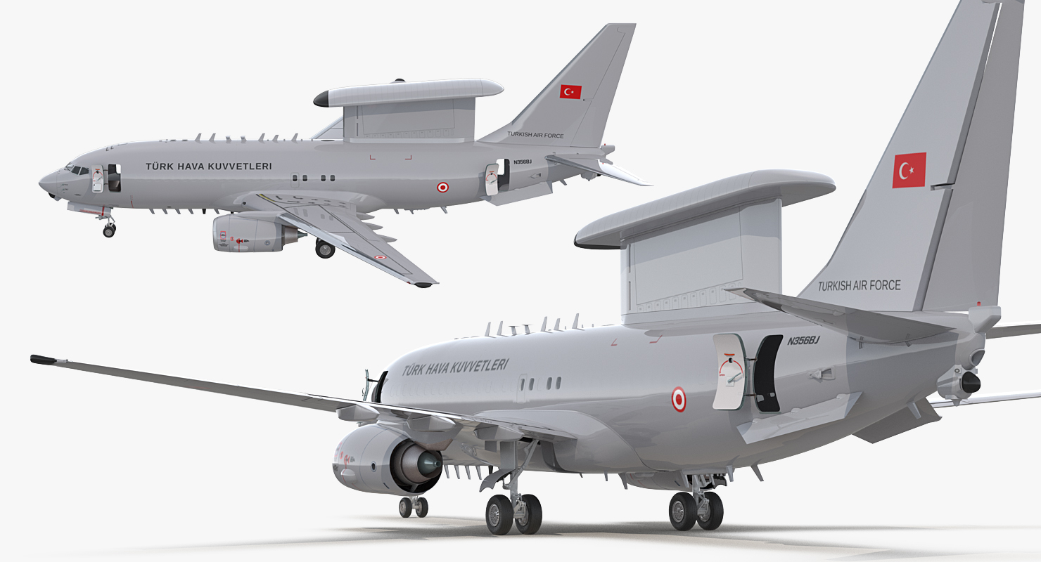 Boeing 737 7ES Peace Eagle Turkish Turkish Air Force 3D
