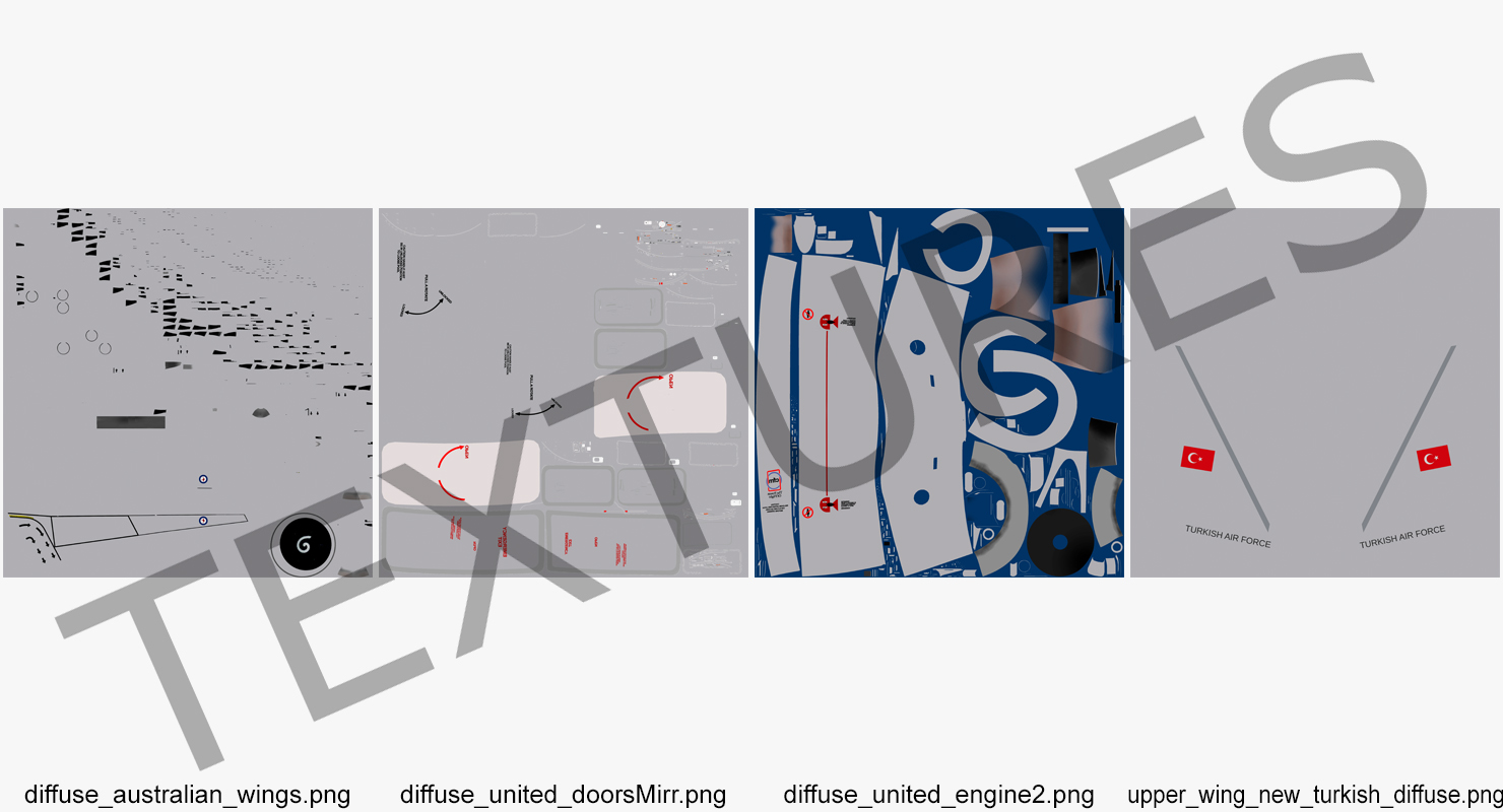 Boeing 737 7ES Peace Eagle Turkish Turkish Air Force 3D