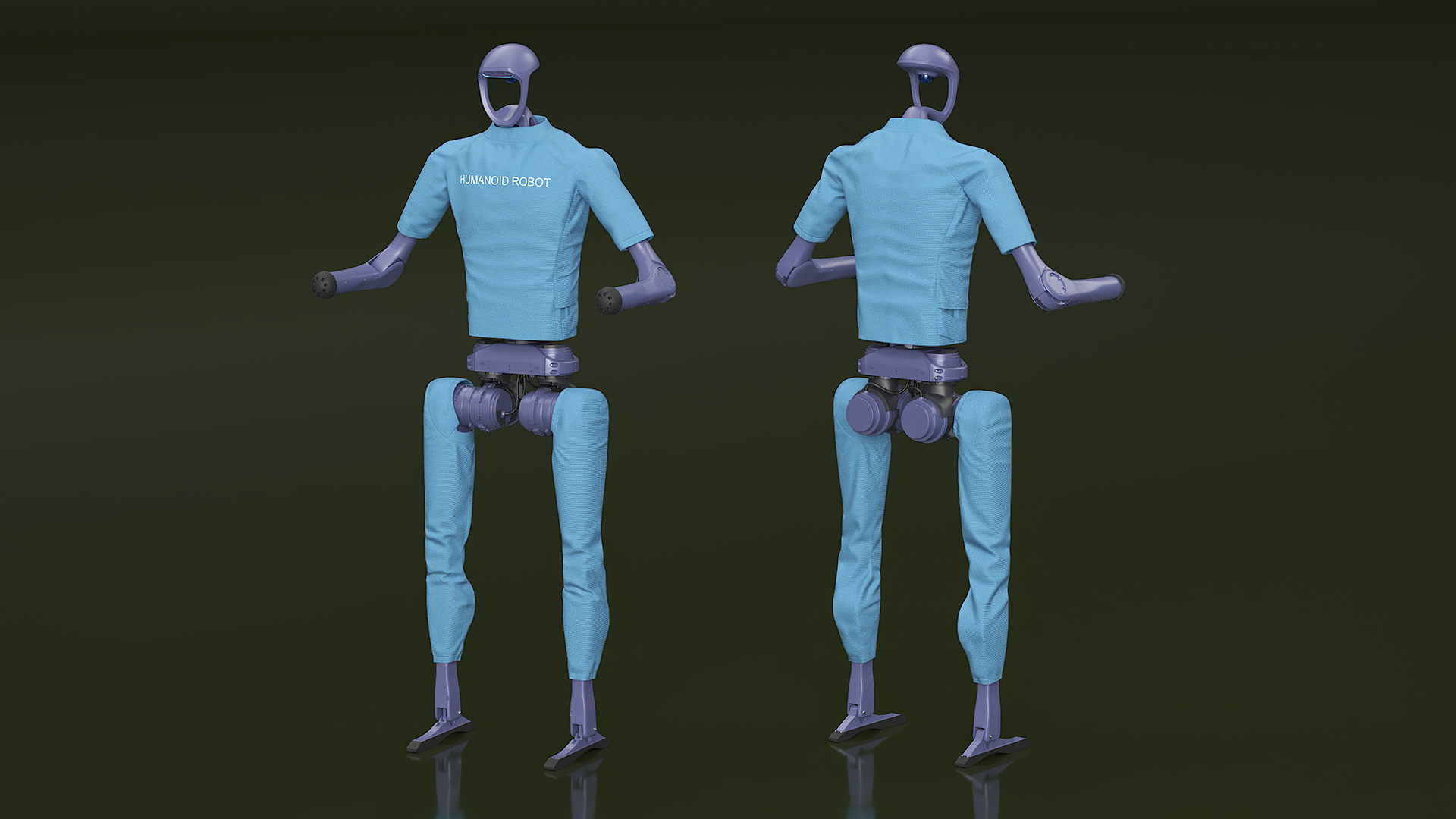 Autonomous Humanoid Robot Rigged 3D