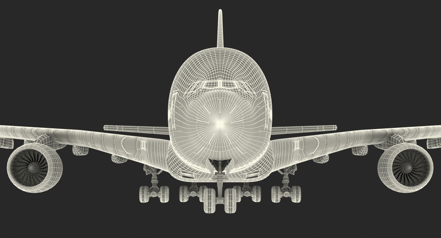3D model Airbus A380 800 Generic Rigged