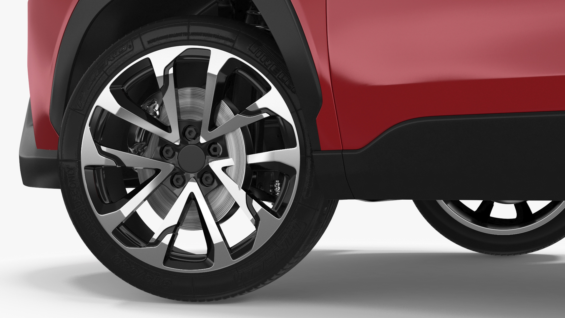 3D model Generic SUV Vehicle Red Color Rigged for Maya