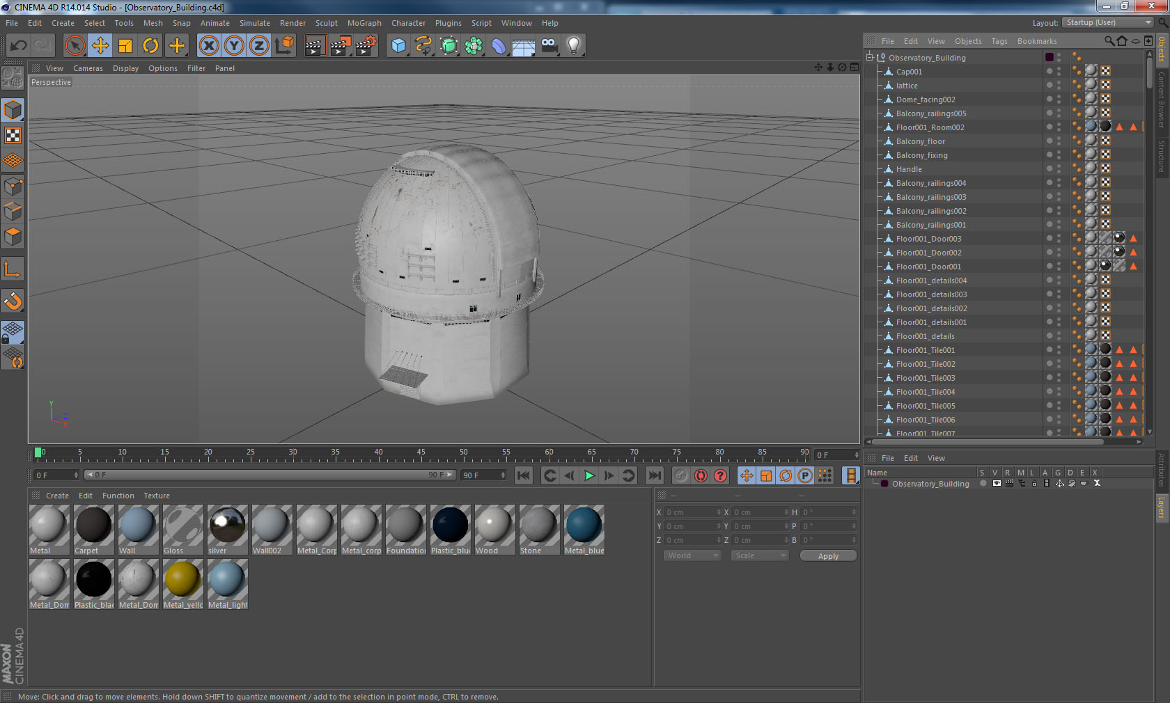 3D model Observatory Building