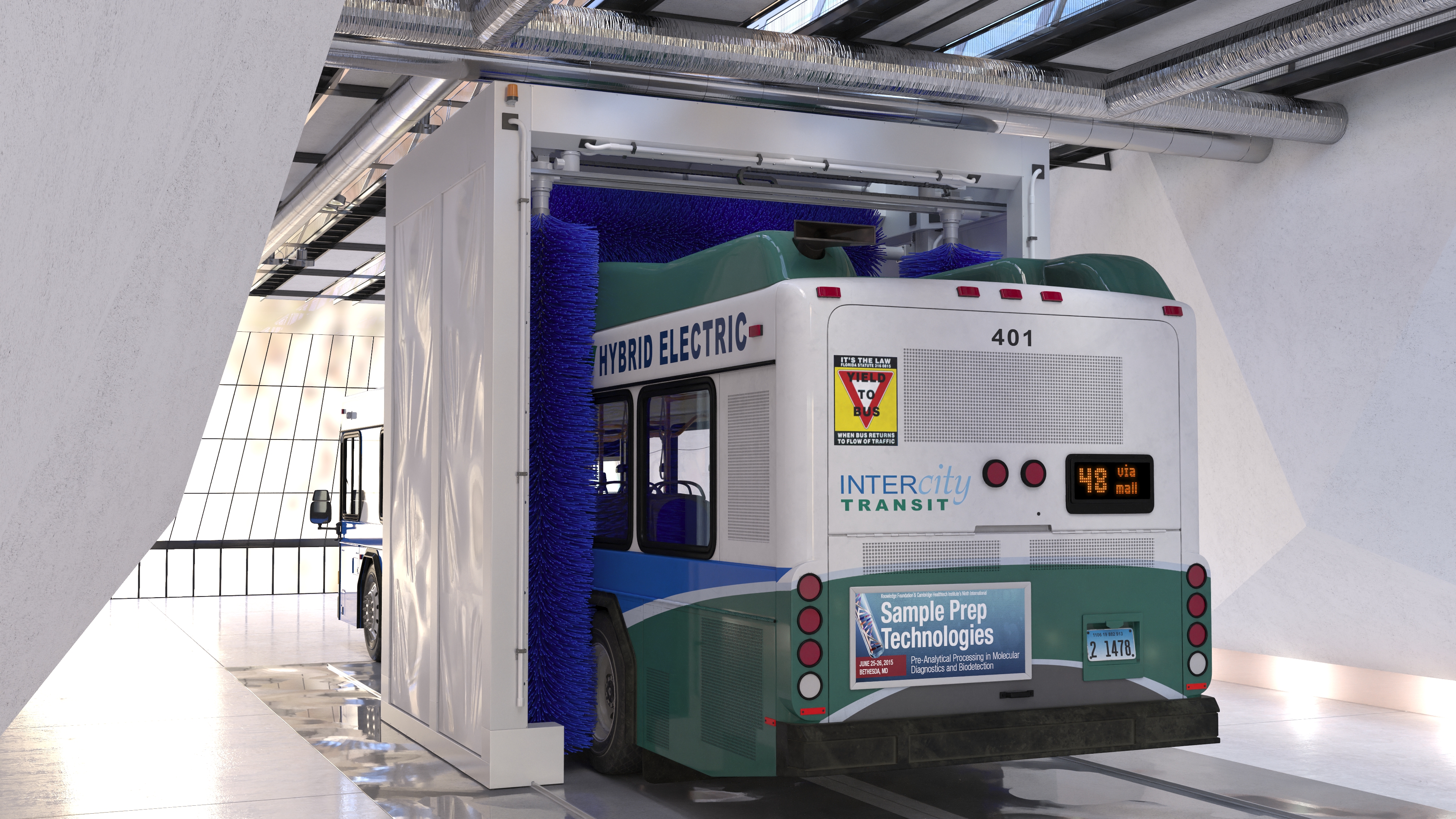 3D Automatic Bus Wash model