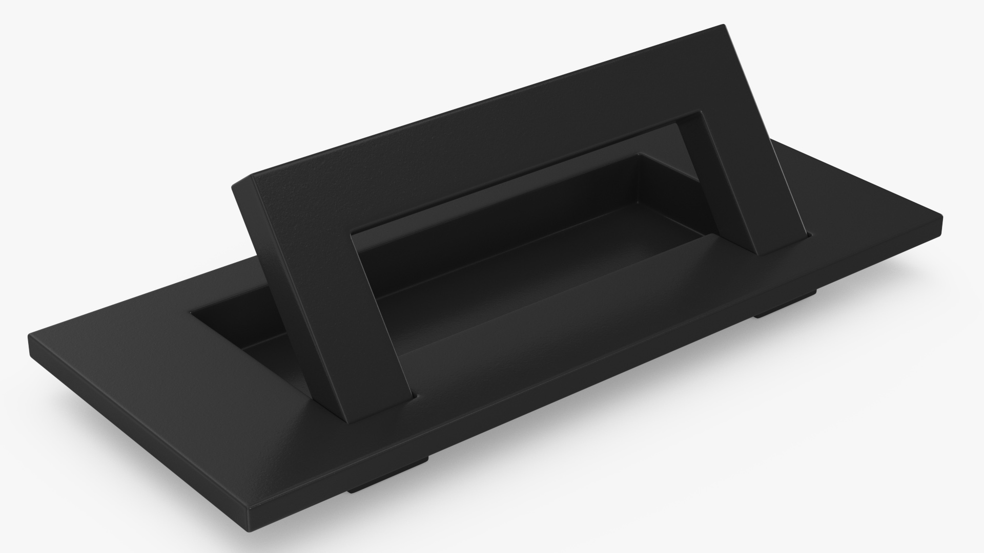 Kitchen Cabinet Handle Recessed Rectangular Black 3D model