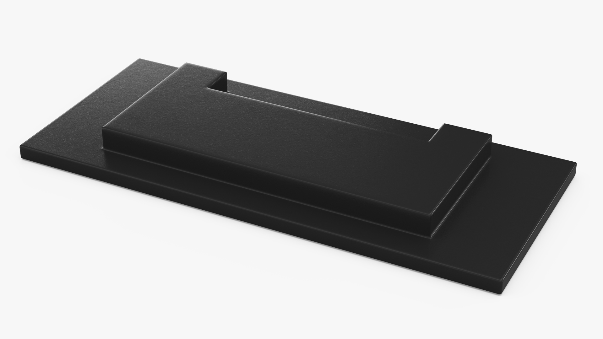 Kitchen Cabinet Handle Recessed Rectangular Black 3D model
