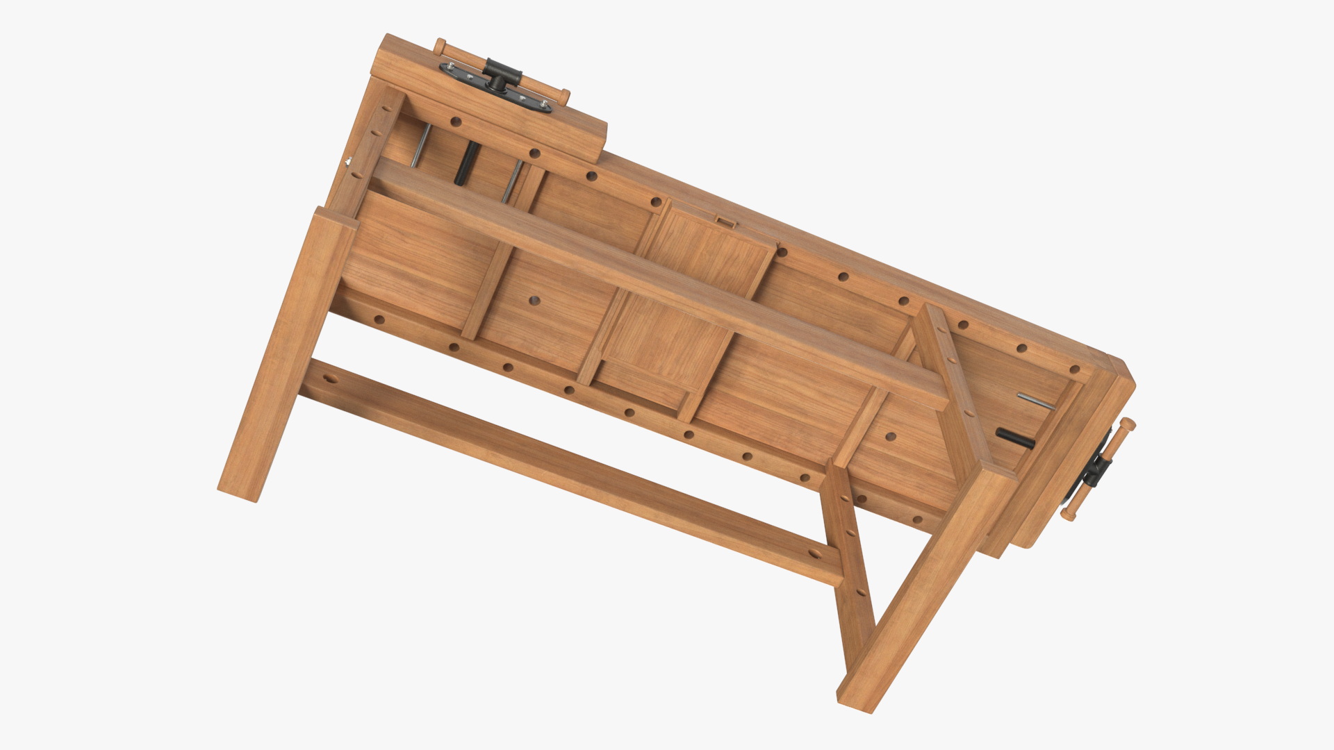 3D Oak Workbench model
