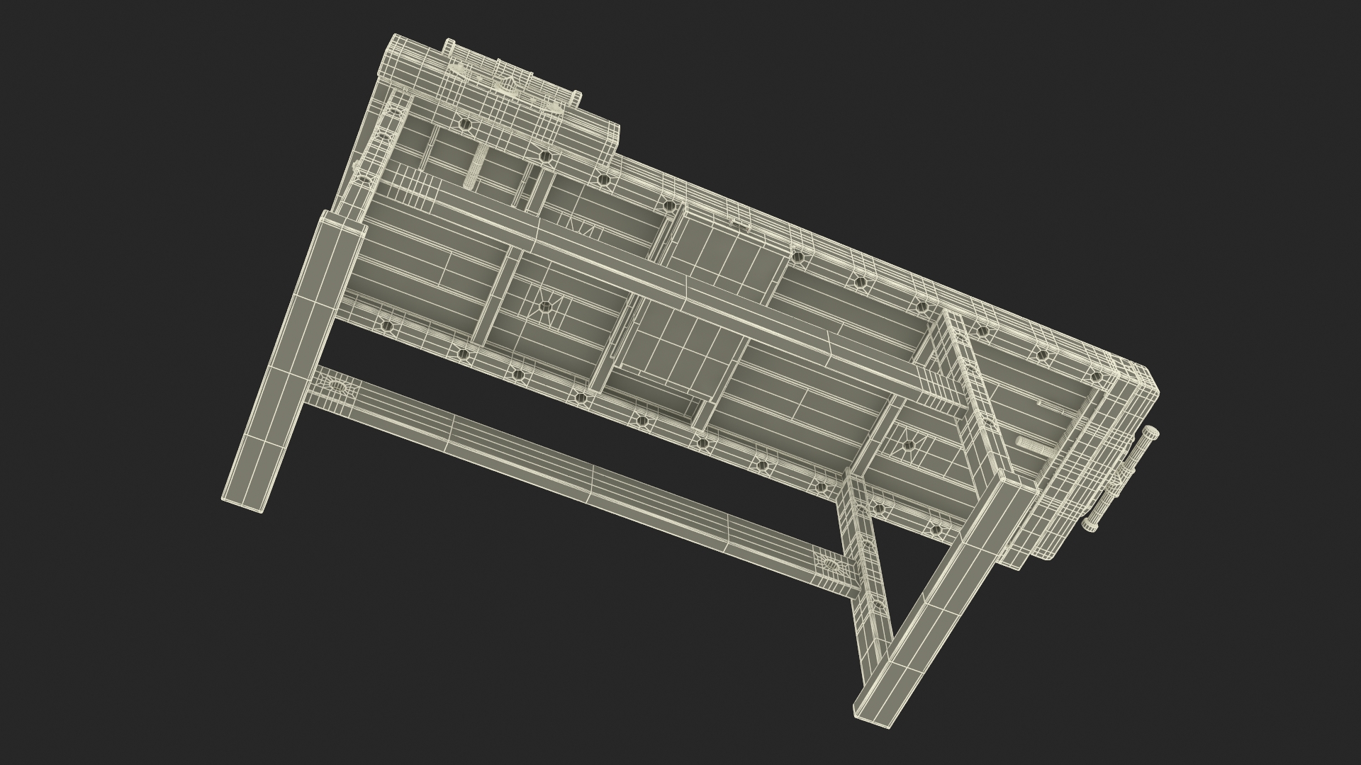 3D Oak Workbench model