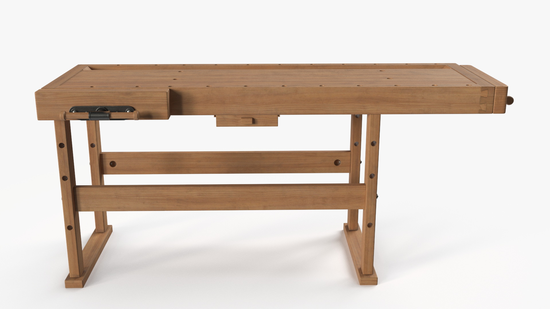 3D Oak Workbench model