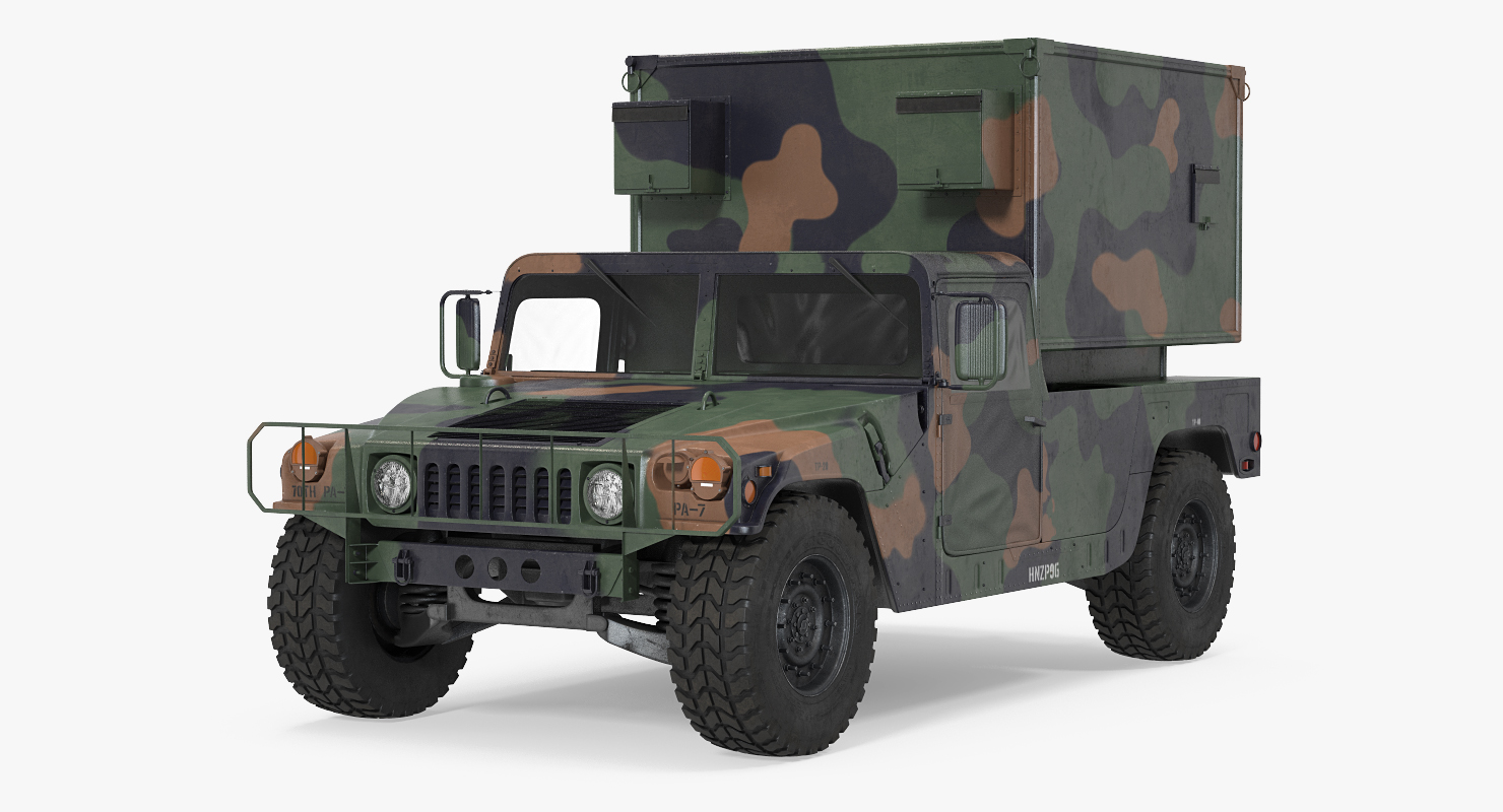 Shelter HMMWV m1037 Camo 3D model