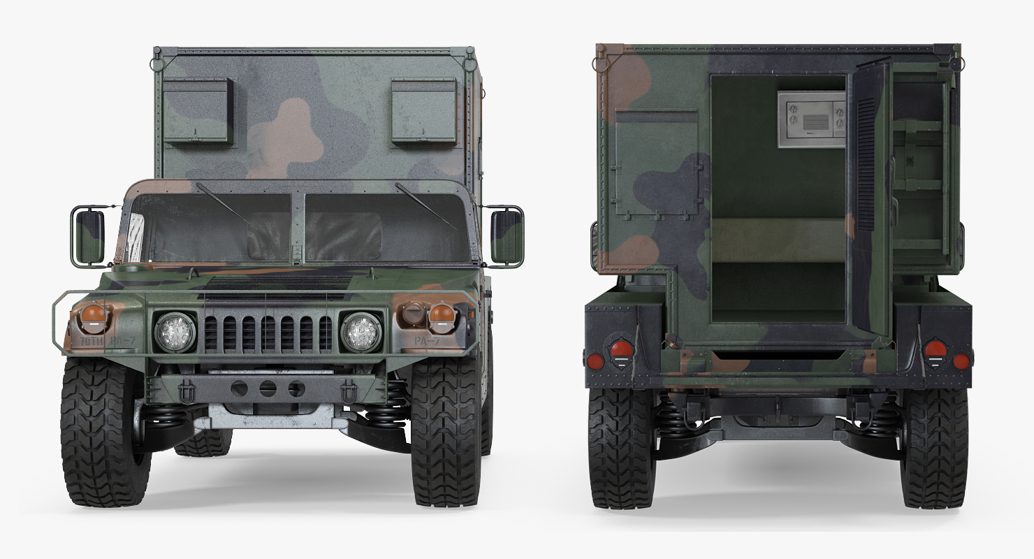 Shelter HMMWV m1037 Camo 3D model
