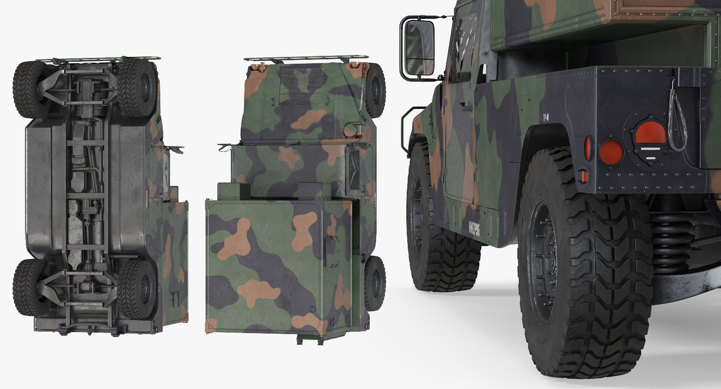 Shelter HMMWV m1037 Camo 3D model