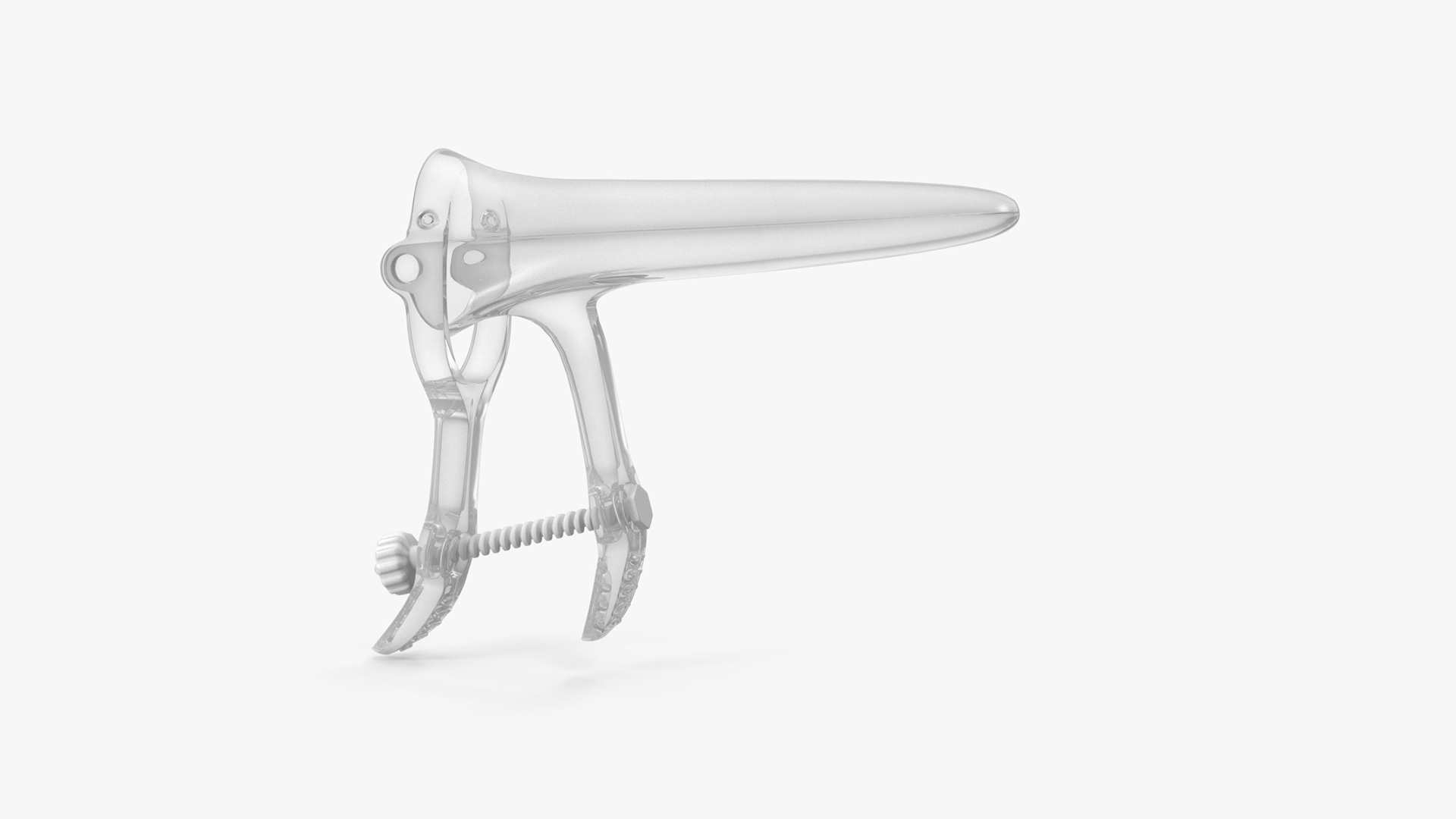 Plastic Vaginal Speculum Closed White 3D