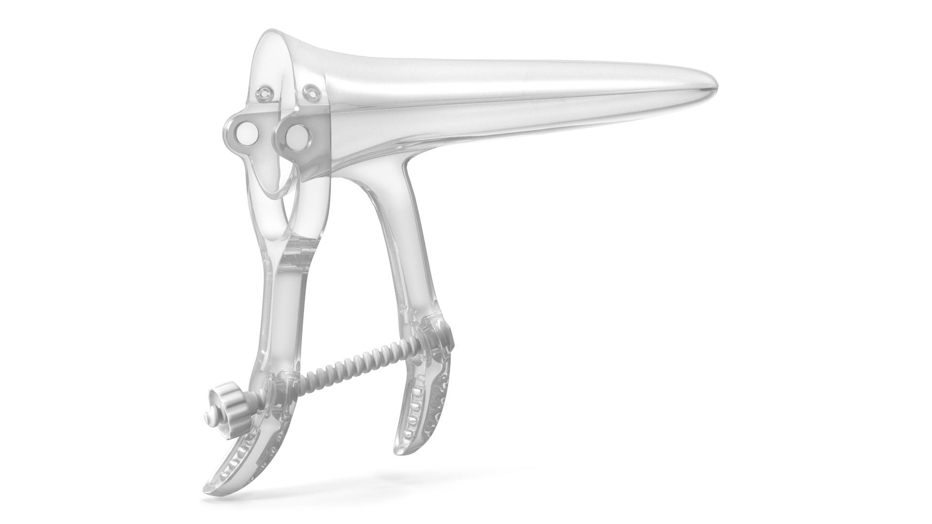 Plastic Vaginal Speculum Closed White 3D