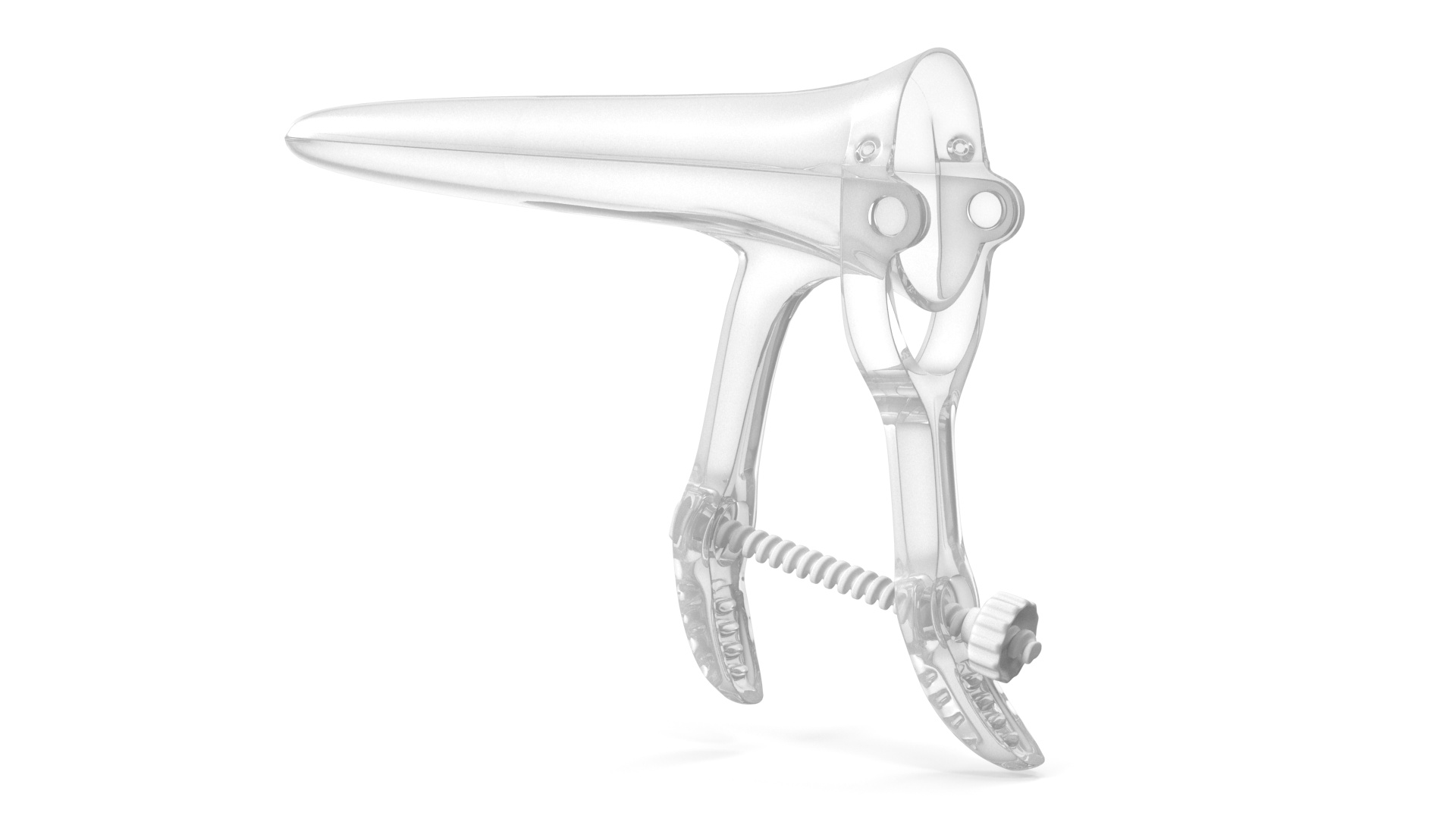 Plastic Vaginal Speculum Closed White 3D