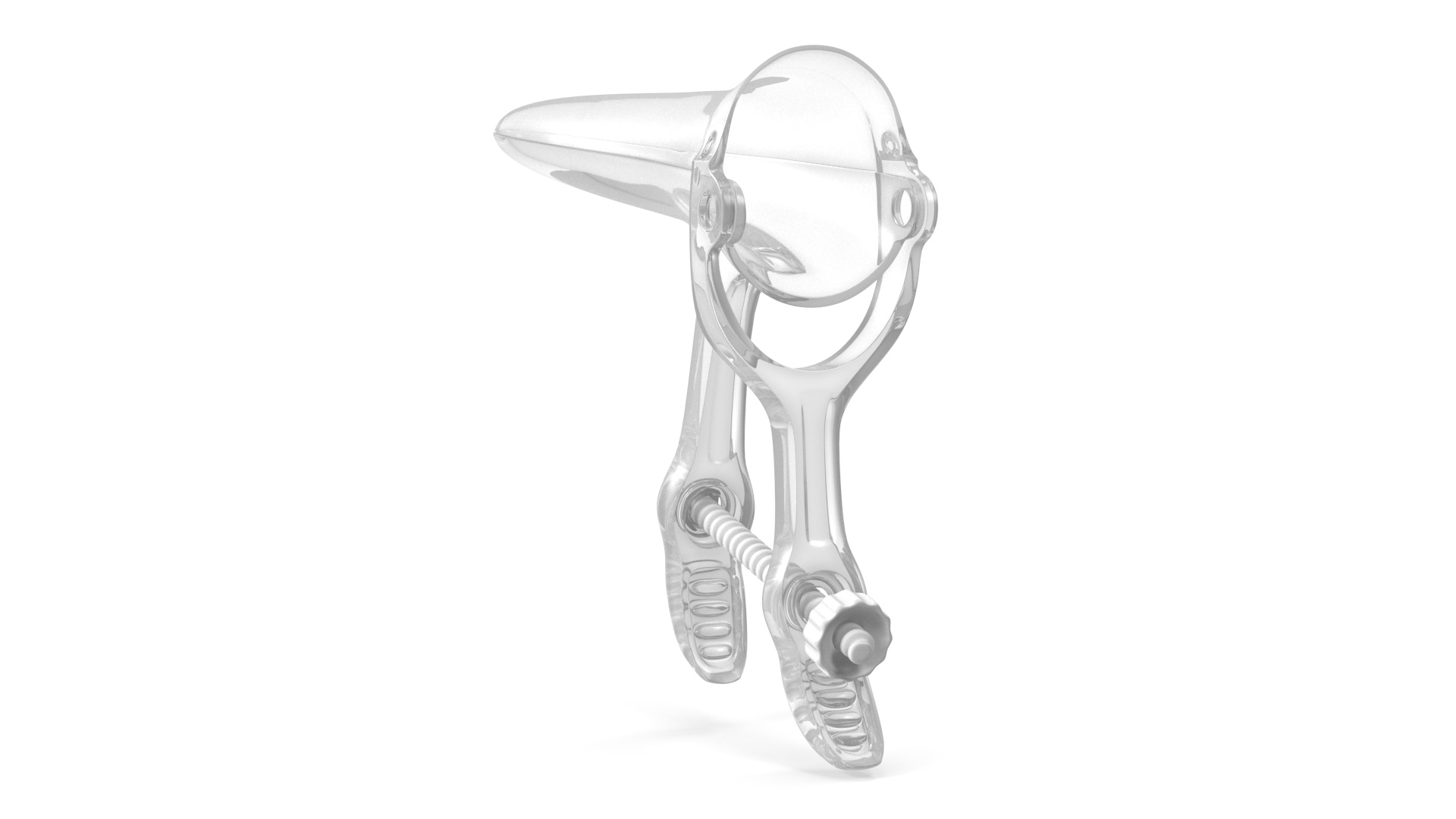 Plastic Vaginal Speculum Closed White 3D